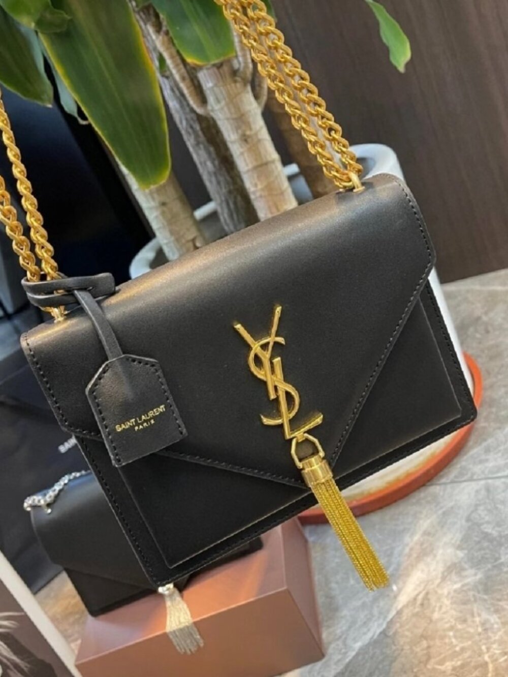 Saint Laurent Kate Small Tassel Chain Bag